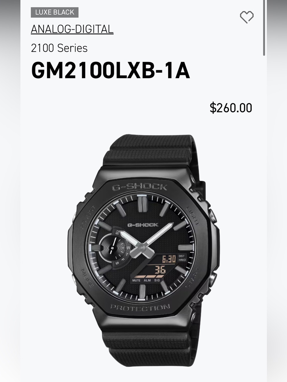NWT Casio G-Shock Men’s Black Resin Strap Watch with Hex Tin Case